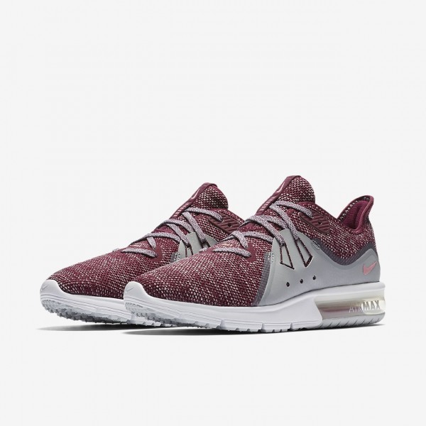 Nike Air Max Sequent 3 Laufschuhe Damen Bordeaux Grau Pink 269-74647