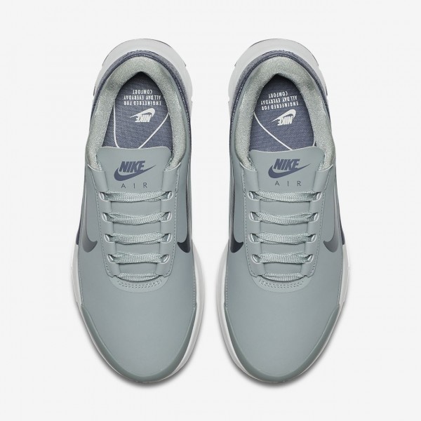 Nike Air Max Jewell Leder Freizeitschuhe Damen Dunkelsilber Hellgrau Weiß Metallic Grau 341-98837