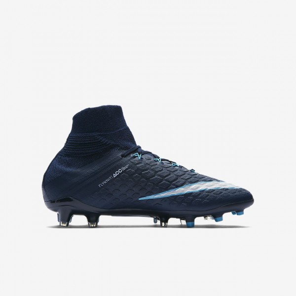 Nike Hypervenom Phantom 3 Df Fg Fußballschuhe Jungen Obsidian Blau Weiß 793-76159