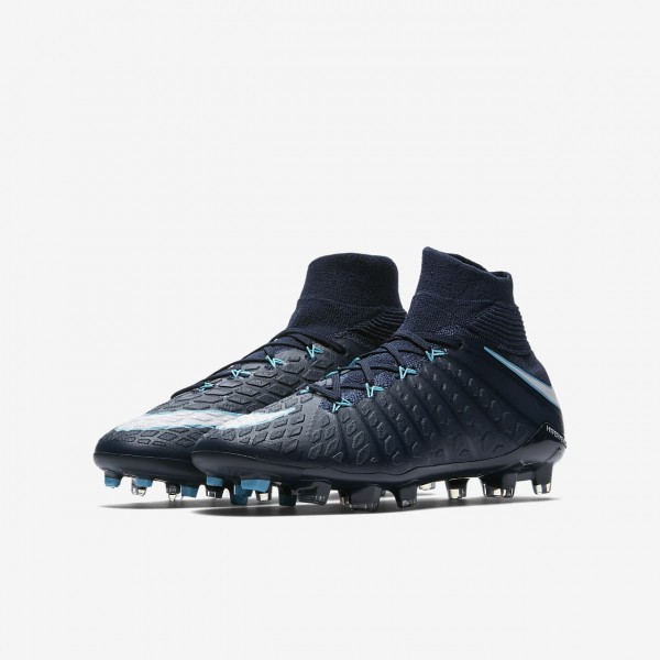 Nike Hypervenom Phantom 3 Df Fg Fußballschuhe Jungen Obsidian Blau Weiß 793-76159