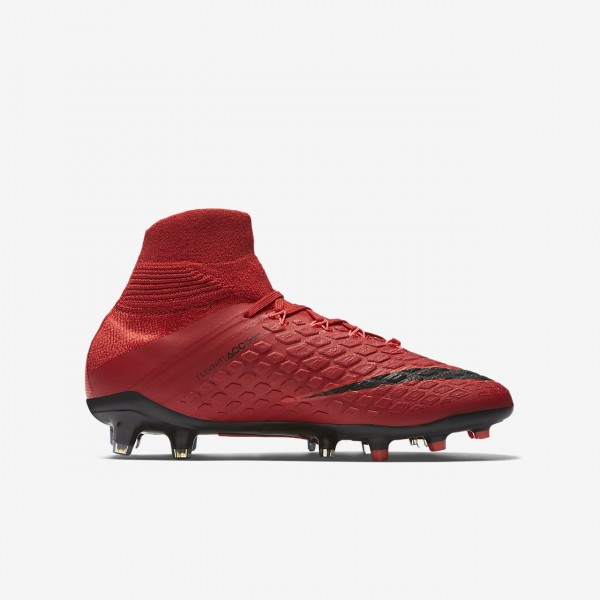Nike Hypervenom Phantom 3 Df Fg Fußballschuhe Jungen Rot Schwarz 537-46899