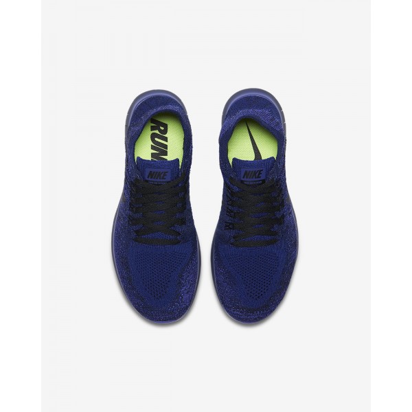 Nike Free Rn Flyknit 2017 Laufschuhe Jungen Tiefes Königsblau Blau Lila Pink Schwarz 135-75494