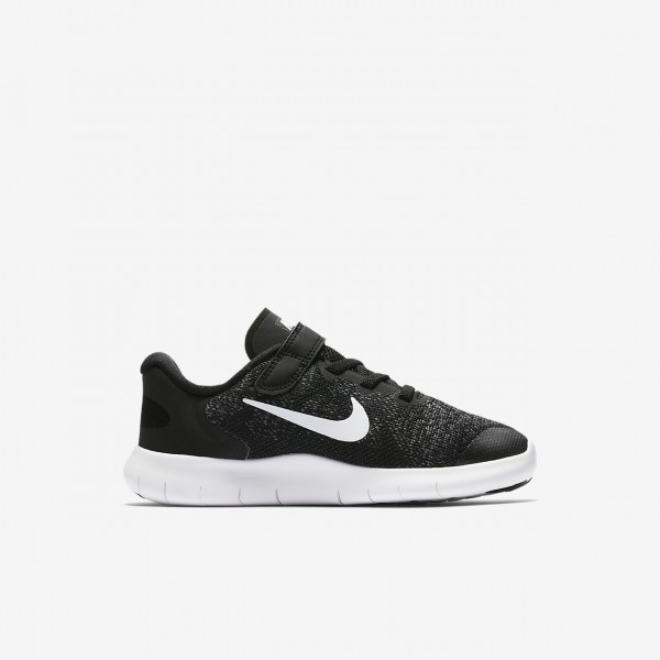 Nike Free Rn 2017 Laufschuhe Jungen Schwarz Dunkelgrau Weiß 642-94266