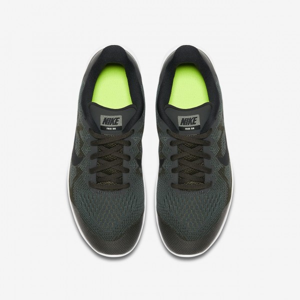 Nike Free Rn 2017 Laufschuhe Jungen Grün Olive Schwarz 184-64371