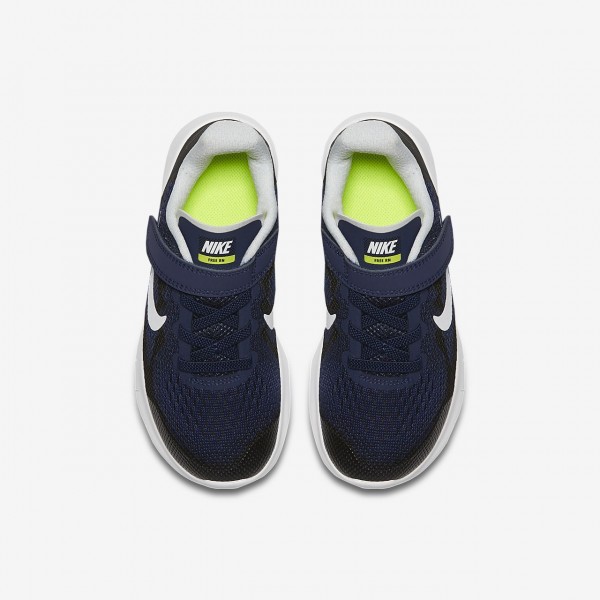Nike Free Rn 2017 Laufschuhe Jungen Blau Schwarz Grün Weiß 518-36591