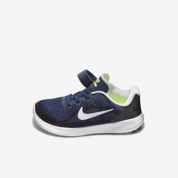 Nike Free Rn 2017 Laufschuhe Jungen Blau Schwarz Grün Weiß 518-36591