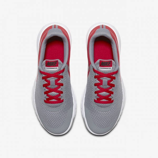 Nike Flex Experience 5 Laufschuhe Jungen Rot Weiß Metallic Silber 428-75144