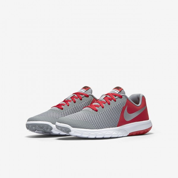 Nike Flex Experience 5 Laufschuhe Jungen Rot Weiß Metallic Silber 428-75144