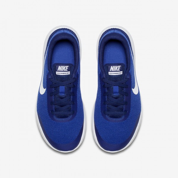 Nike Flex Experience Run 7 Laufschuhe Jungen Königsblau Tiefes Königsblau Blau Weiß 576-24764