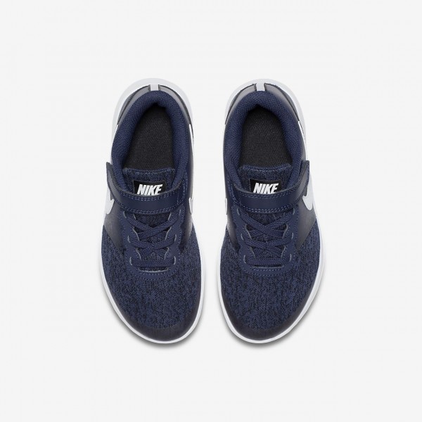Nike Flex Contact Laufschuhe Jungen Navy Schwarz Weiß 725-14276