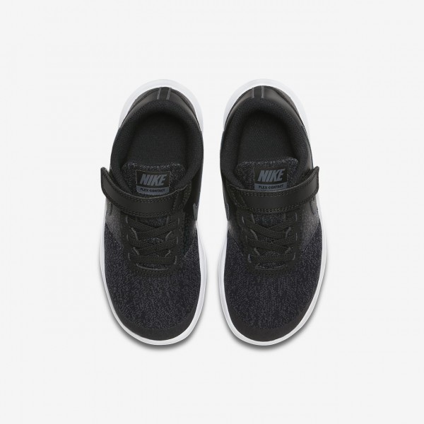 Nike Flex Contact Laufschuhe Jungen Schwarz Weiß Dunkelgrau 767-96471
