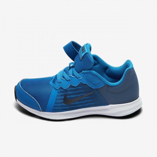 Nike Downshifter 8 Laufschuhe Jungen Blau Navy Weiß Dunkelobsidian 245-33451
