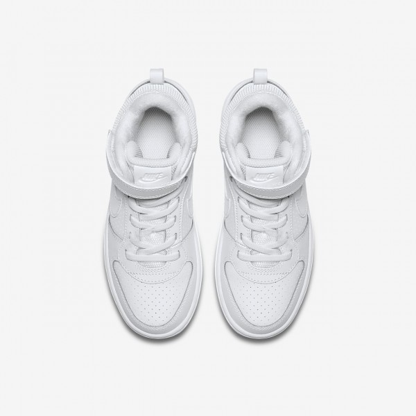 Nike Court Borough Mid Freizeitschuhe Jungen Weiß 335-73403