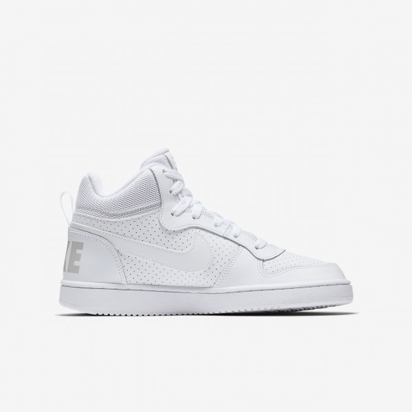 Nike Court Borough Mid Freizeitschuhe Jungen Weiß 253-50738