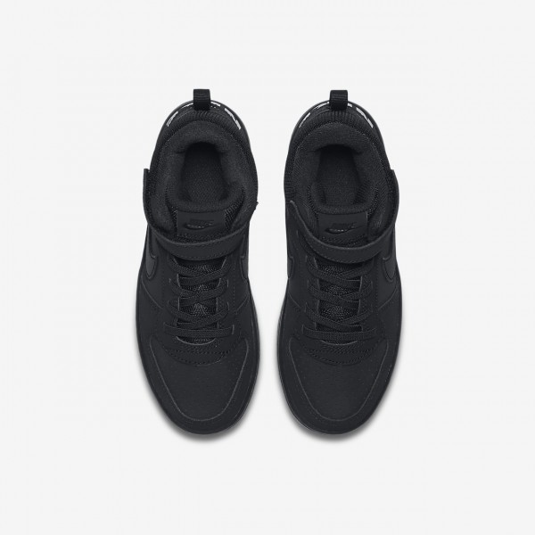 Nike Court Borough Mid Freizeitschuhe Jungen Schwarz 644-83458