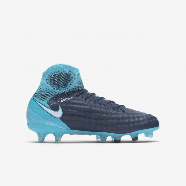 Nike Jr. Magista Obra II Fg Fußballschuhe Mädchen Obsidian Blau Weiß 730-57795