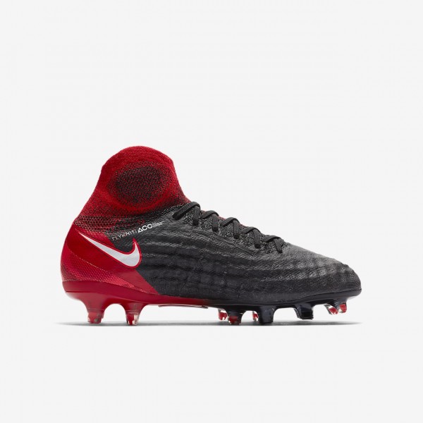 Nike Jr. Magista Obra II Fg Fußballschuhe Mädchen Schwarz Rot Weiß 507-60615