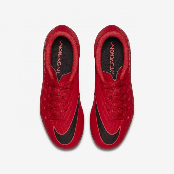 Nike Jr. Hypervenom Phelon 3 Fg Fußballschuhe Mädchen Rot Schwarz 441-10245
