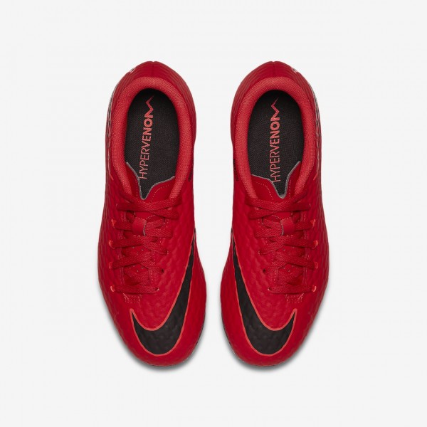 Nike Jr. Hypervenom Phelon 3 Fg Fußballschuhe Mädchen Rot Schwarz 441-10245
