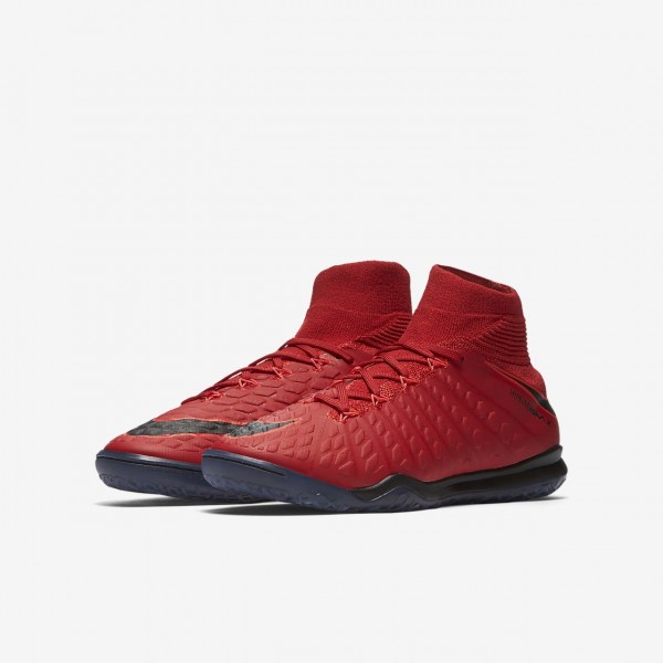 Nike Jr. Hypervenomx Proximo II Dynamic Fit Ic Fußballschuhe Mädchen Rot Schwarz 916-95427