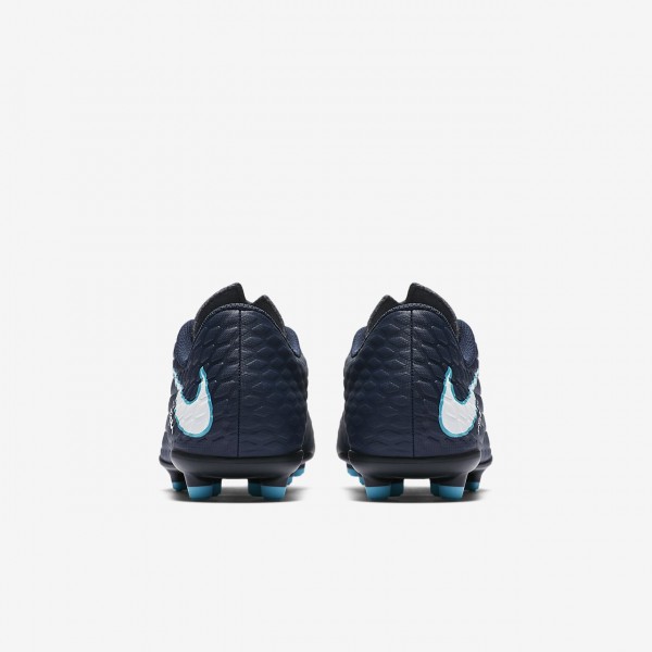 Nike Jr. Hypervenom Phade 3 Fg Fußballschuhe Mädchen Obsidian Blau Weiß 371-86417
