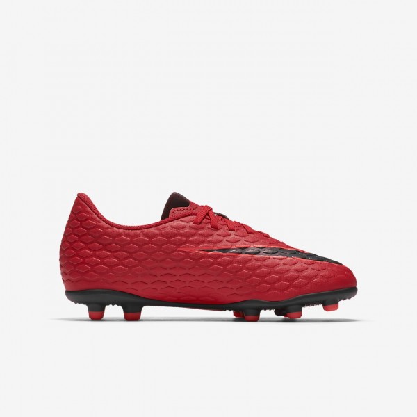 Nike Jr. Hypervenom Phade 3 Fg Fußballschuhe Mädchen Rot Schwarz 605-24867