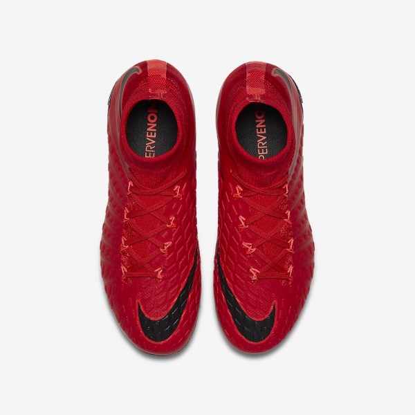 Nike Hypervenom Phantom 3 Df Fg Fußballschuhe Mädchen Rot Schwarz 166-78639