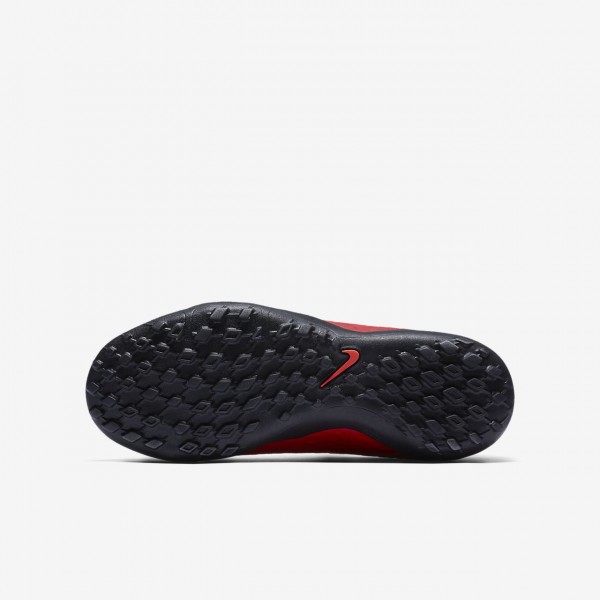 Nike Jr. Hypervenomx Phelon 3 Tf Fußballschuhe Mädchen Rot Schwarz 567-28976