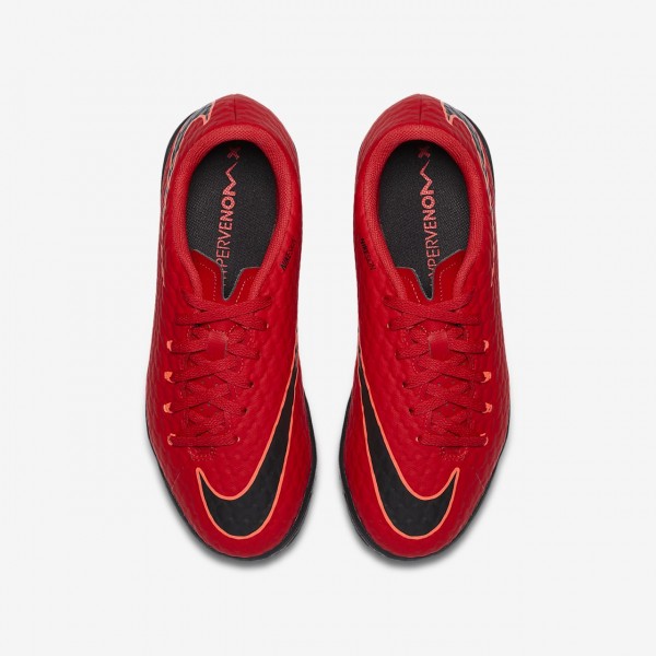 Nike Jr. Hypervenomx Phelon 3 Ic Fußballschuhe Mädchen Rot Schwarz 199-58155