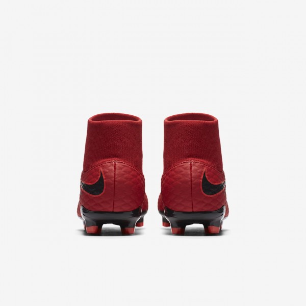 Nike Jr. Hypervenom Phelon III Dynamic Fit Fg Fußballschuhe Mädchen Rot Schwarz 136-70904