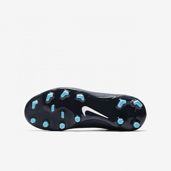 Nike Jr. Hypervenom Phelon III Dynamic Fit Fg Fußballschuhe Mädchen Obsidian Blau Weiß 637-44540