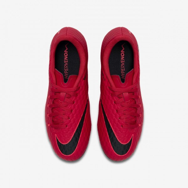 Nike Jr. Hypervenom Phelon III Ag-pro Fußballschuhe Mädchen Rot Schwarz 163-58959
