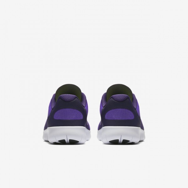 Nike Free Rn 2017 Laufschuhe Mädchen Lila Schwarz Dunkellila Metallic Silber 506-87003