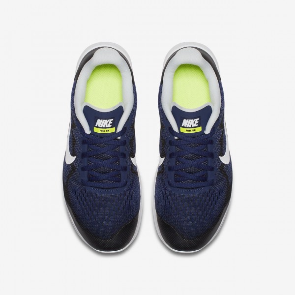 Nike Free Rn 2017 Laufschuhe Mädchen Blau Schwarz Grün Weiß 187-40297