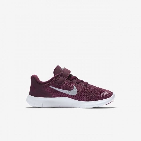 Nike Free Rn 2017 Laufschuhe Mädchen Bordeaux Fuchsie Metallic Silber 299-40742
