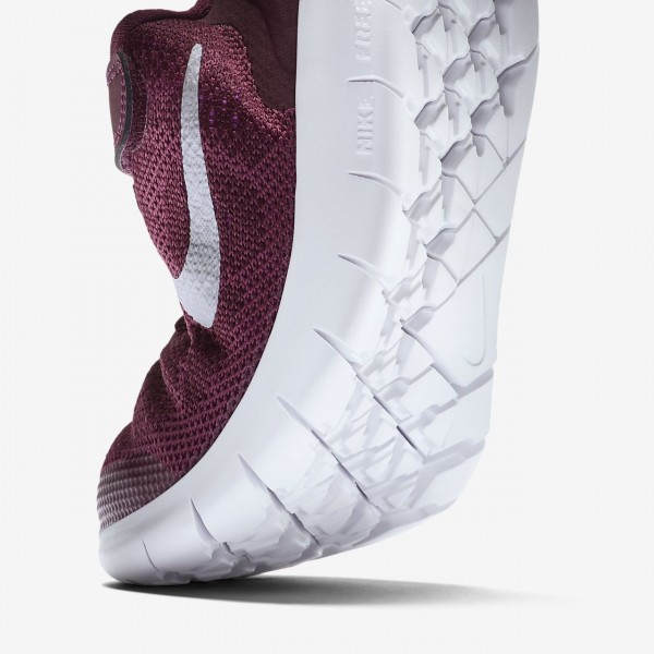 Nike Free Rn 2017 Laufschuhe Mädchen Bordeaux Fuchsie Metallic Silber 299-40742