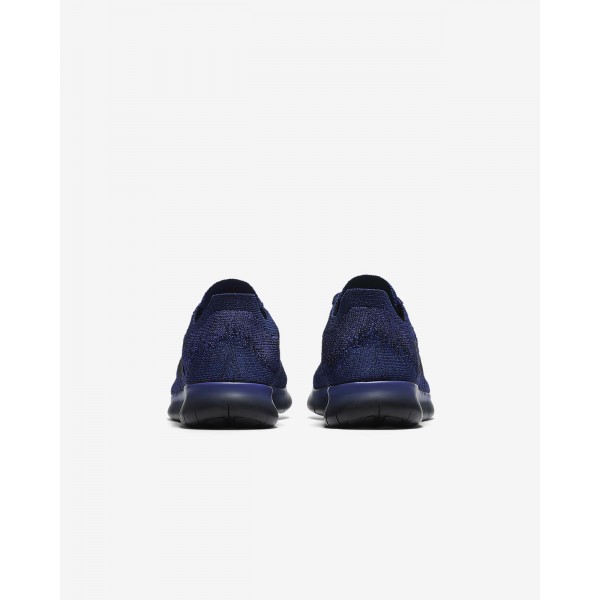 Nike Free Rn Flyknit 2017 Laufschuhe Mädchen Tiefes Königsblau Blau Lila Pink Schwarz 788-41516