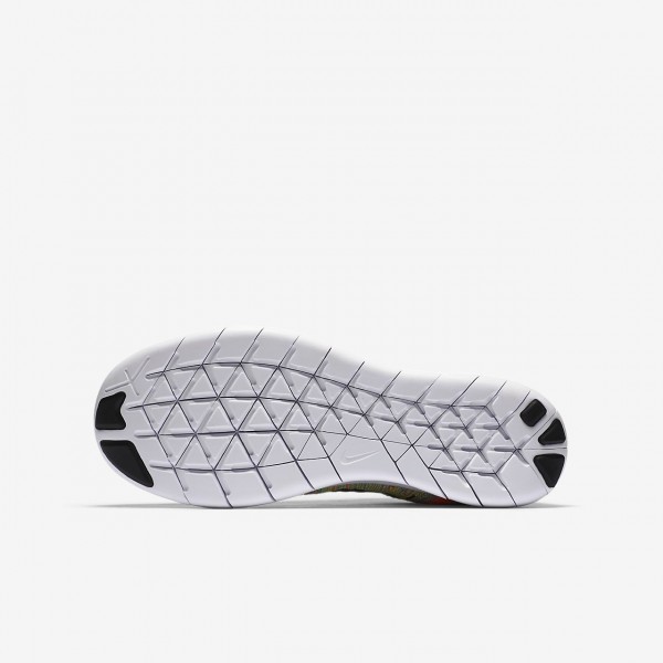 Nike Free Rn Flyknit 2017 Laufschuhe Mädchen Multicolor Blau Rosa Schwarz 897-41627