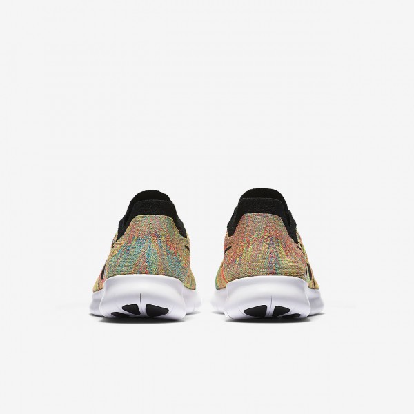 Nike Free Rn Flyknit 2017 Laufschuhe Mädchen Multicolor Blau Rosa Schwarz 897-41627