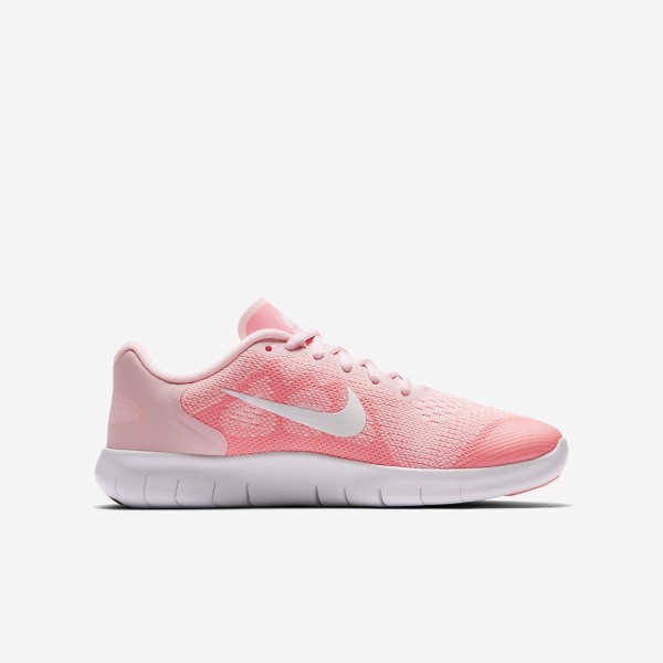Nike Free Rn 2017 Laufschuhe Mädchen Pink Weiß Metallic Weiß 480-65992