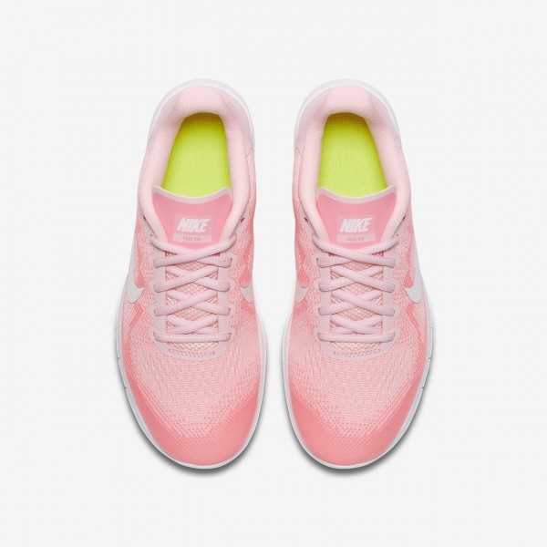 Nike Free Rn 2017 Laufschuhe Mädchen Pink Weiß Metallic Weiß 480-65992