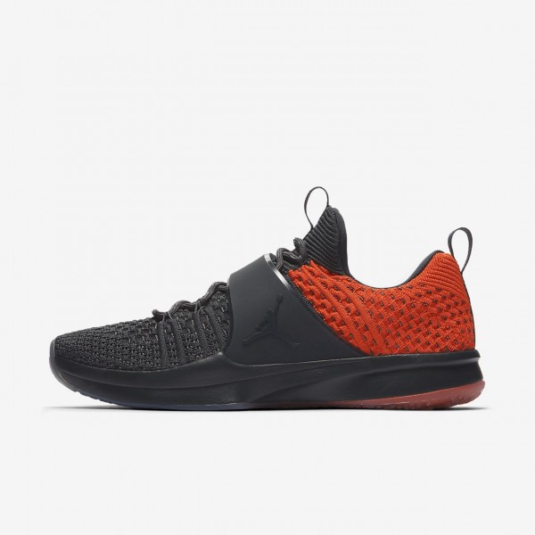 Nike Air Jordan Trainer 2 Flyknit Trainingsschuhe Herren Schwarz Orange 975-26317