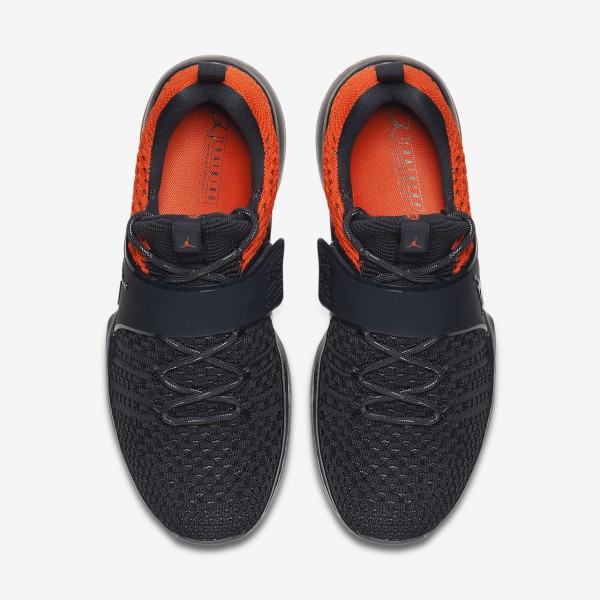 Nike Air Jordan Trainer 2 Flyknit Trainingsschuhe Herren Schwarz Orange 975-26317