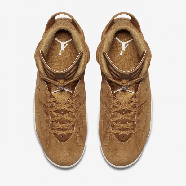 Nike Air Jordan 6 Retro Freizeitschuhe Herren Gold Weiß 890-25452