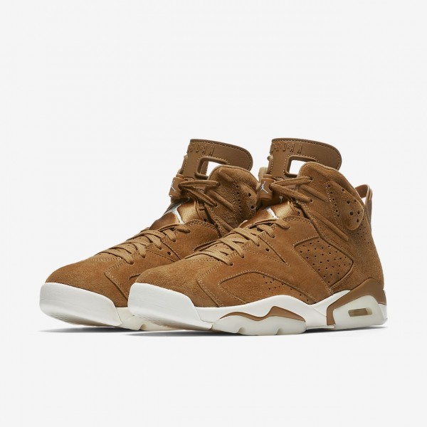 Nike Air Jordan 6 Retro Freizeitschuhe Herren Gold Weiß 890-25452