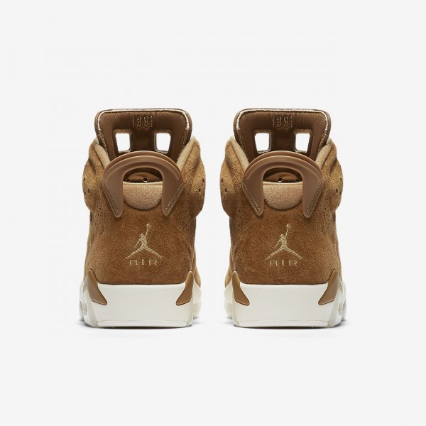 Nike Air Jordan 6 Retro Freizeitschuhe Herren Gold Weiß 890-25452