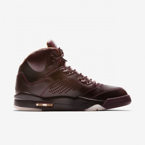 Nike Air Jordan 5 Retro Premium Freizeitschuhe Herren Bordeaux Weiß Gold 156-13877