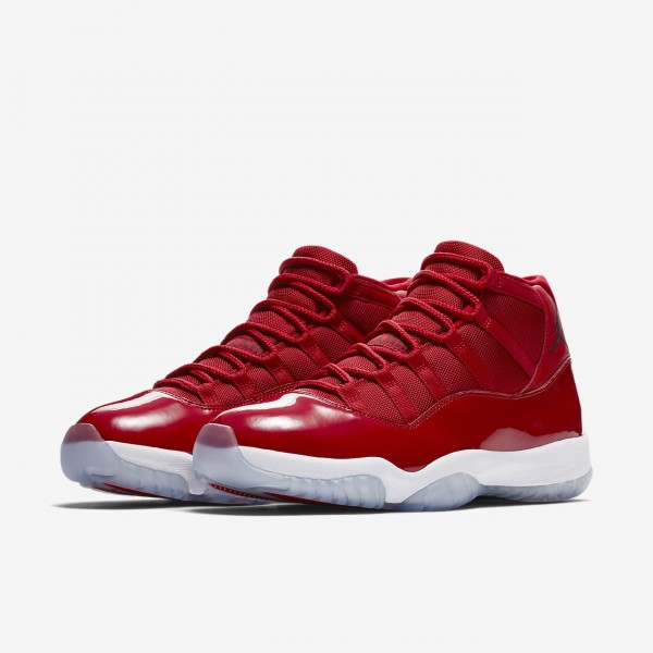 Nike Air Jordan XI Retro Freizeitschuhe Herren Rot Weiß Schwarz 308-55753