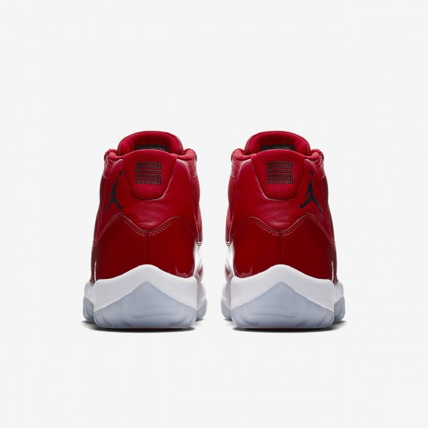 Nike Air Jordan XI Retro Freizeitschuhe Herren Rot Weiß Schwarz 308-55753