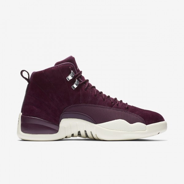 Nike Air Jordan 12 Retro Outdoor Schuhe Herren Bordeaux Metallic Silber Weiß 950-58759